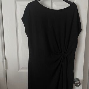 Black Dress with twist waist detail. size L
